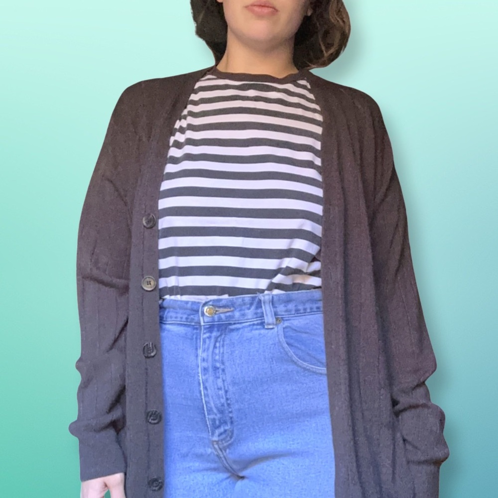 Gray Grandpa Sweater
